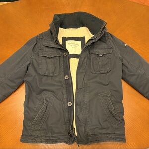 Abercrombie & Fitch Men's Charcoal Field Jacket